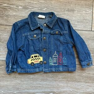 Vintage Vitamins Kids Embroidered Denim Jacket